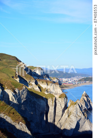 Cape Chikyu-Erosion of Special-Looking Rocks Cliffs Cape Chikyu-Erosion of Special-Looking Rocks Cliffs 87408553