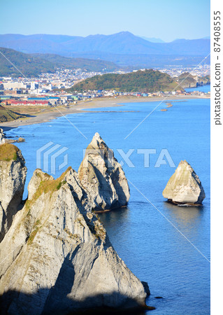Cape Chikyu-Erosion of Special-Looking Rocks Cliffs Cape Chikyu-Erosion of Special-Looking Rocks Cliffs 87408555