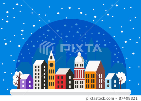 Lifestyle illustration of urban life. The flat landscape 87409821