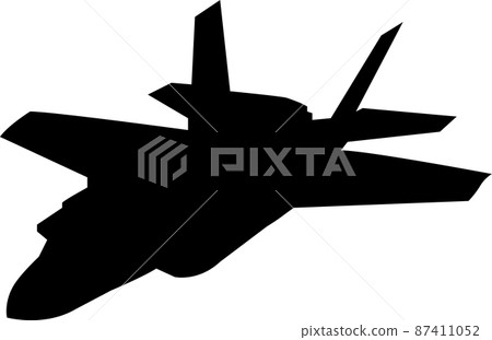 Fighter silhouette material vector Fighter silhouette material vector 87411052
