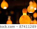 A large collection of gourd lamps 87411289