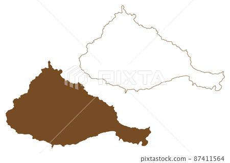Anafi island (Hellenic Republic, Greece, Greek island) map vector illustration, scribble sketch Anaphe map Anafi island (Hellenic Republic, Greece, Greek island) map vector illustration, scribble sketch Anaphe map 87411564
