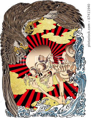 Ukiyo-e Eagle and Wave & Skull Part 1 Ukiyo-e Eagle and Wave & Skull Part 1 87411940