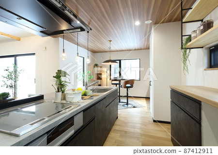 時尚的廚房房間形象 87412911