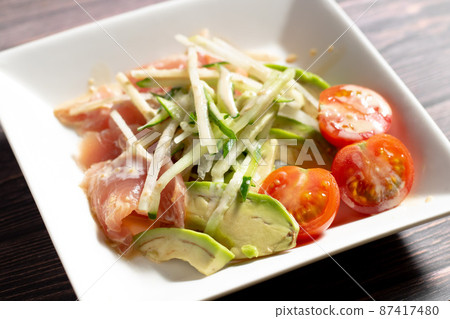 Tuna and avocado carpaccio salad 87417480