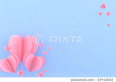 Valentine's Day and Mother's Day greeting card, 3D rendering of celebrations on special days. Valentine's Day and Mother's Day greeting card, 3D rendering of celebrations on special days. 87418042