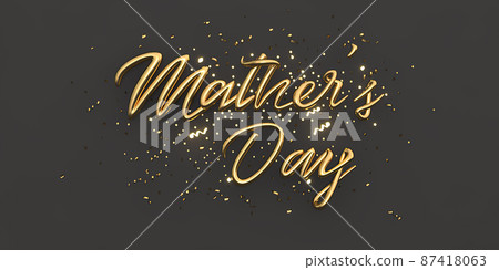 Mother's Day greeting card, 3D rendering of celebrations on special days. 87418063