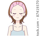 一個帶髮帶的微笑女人的插圖 4 87419370