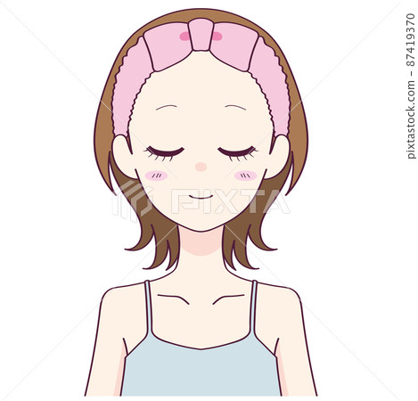 一個帶髮帶的微笑女人的插圖 4 87419370