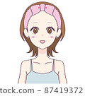 一個帶髮帶的微笑女人的插圖 5 87419372