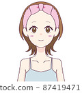 一個帶髮帶的女人的插圖 87419471