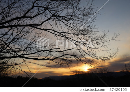 Sunset scenery 87420103