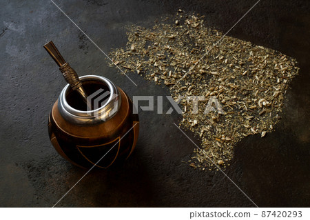 shape of Brasil made of yerba mate shape of Brasil made of yerba mate 87420293