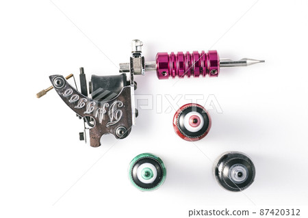 tattoo machine. tattoo art concept. tattoo gun 87420312