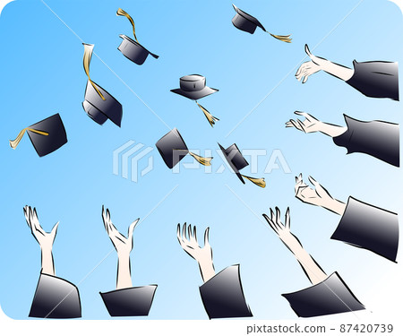 畢業典禮帽子扔 畢業典禮帽子扔 87420739
