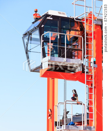 Cockpit of modern crane 87421583