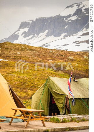 Tent in Haukeli mountains, Norway Tent in Haukeli mountains, Norway 87421756