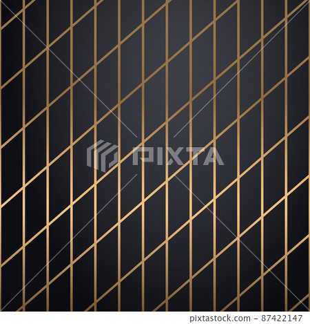 Abstract golden lines on a black background - Vector Abstract golden lines on a black background - Vector 87422147