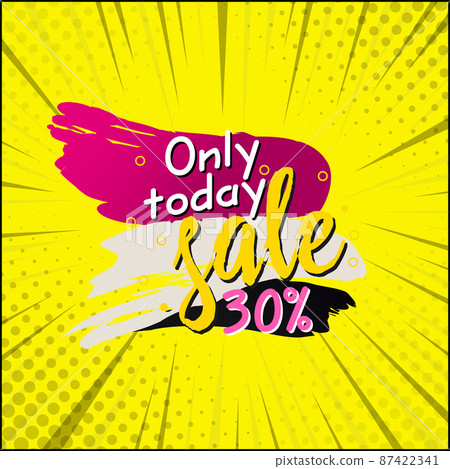 Comic zoom web banner, business card, template SALE ONLINE TODAY 30 percent - Vector Comic zoom web banner, business card, template SALE ONLINE TODAY 30 percent - Vector 87422341