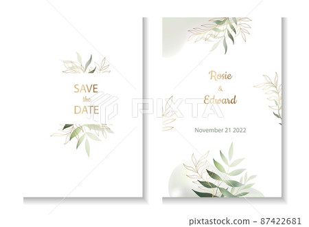 Doble side of jungle invitation card frame postcard template with text sample Doble side of jungle invitation card frame postcard template with text sample 87422681