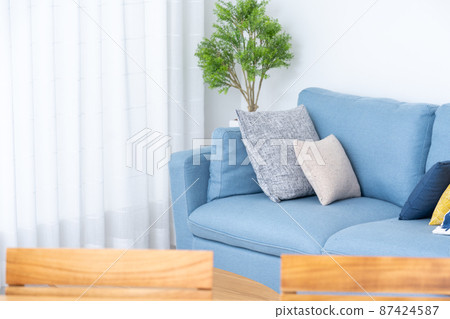 A bright living room with sunshine A bright living room with sunshine 87424587