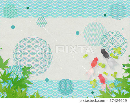 Swimming goldfish background material Swimming goldfish background material 87424629