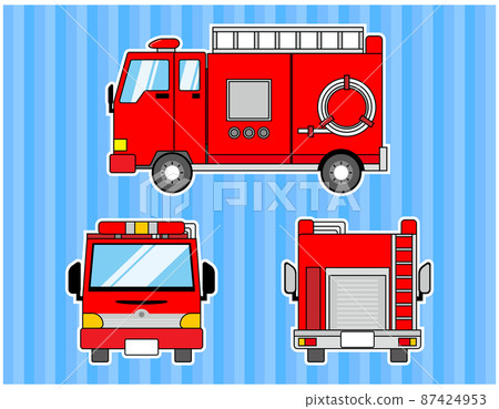 Fire engine vector illustration - Stock Illustration [87424953] - PIXTA