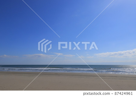 Kujukuri beach and sea on the Boso Peninsula 87424961