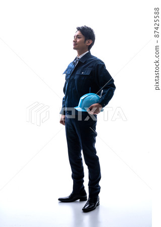 Male engineer silhouette Male engineer silhouette 87425588