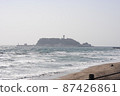 Sandy beach, sea, Enoshima 87426861