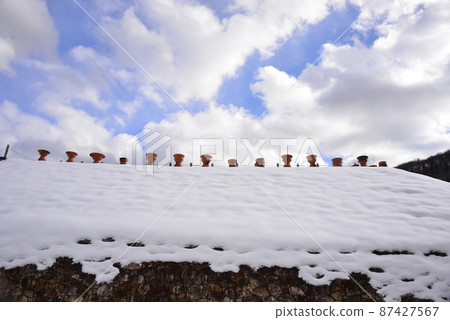 森將軍塚子陵北坡積雪 87427567