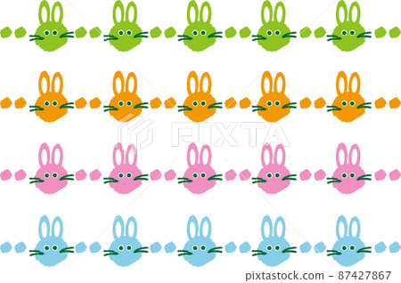 Colorful rabbit ruled set 87427867