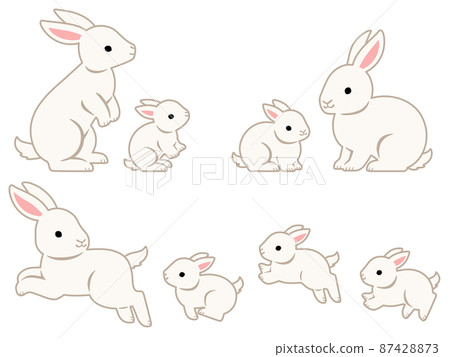 大白兔親子圖集(站/坐/跑) 大白兔親子圖集(站/坐/跑) 87428873