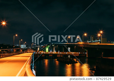 泊大橋沖繩夜景 泊大橋沖繩夜景 87429529