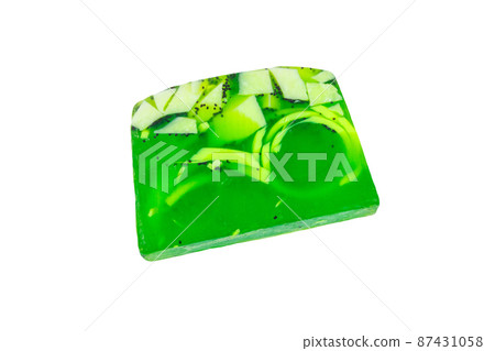 Handmade soap bar isolated on white background Handmade soap bar isolated on white background 87431058