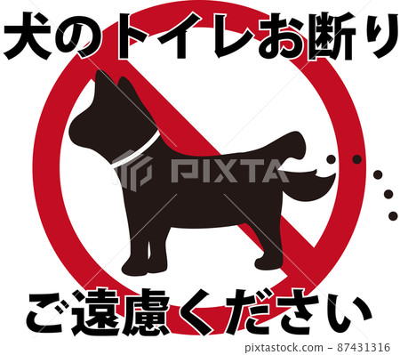 No dog toilet with letters 87431316