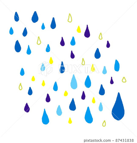 Raindrops on a rainy day in the rainy season Blue Raindrops on a rainy day in the rainy season Blue 87431838