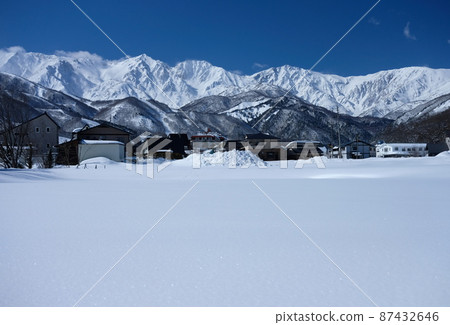 白馬風景在冬天 白馬風景在冬天 87432646