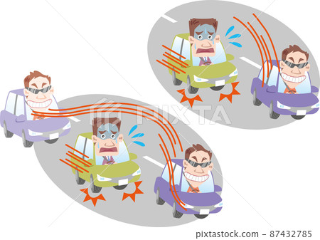 Traffic safety <Road rage / Unreasonable overtaking (businessman)> Traffic safety <Road rage / Unreasonable overtaking (businessman)> 87432785