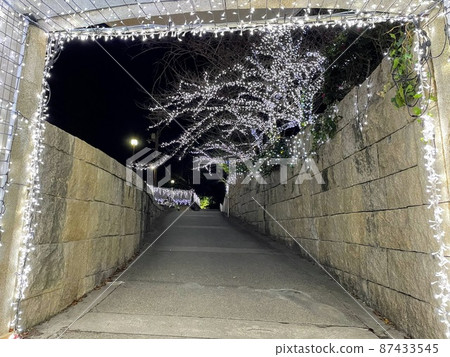 Illuminated light corridor Illuminated light corridor 87433545