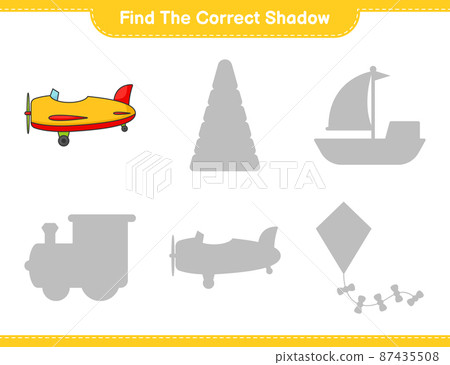 Premium Vector  Find the correct shadow find and match the