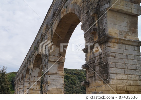 Pont du Gard over the Gardon River in France Pont du Gard over the Gardon River in France 87435536