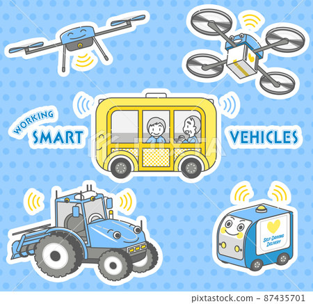 Working car in a new era (light blue background) Working car in a new era (light blue background) 87435701