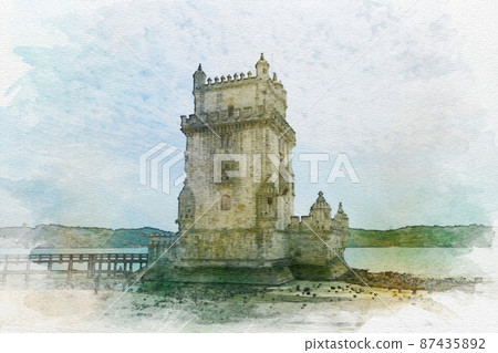 里斯本貝拉母塔在葡萄牙 87435892