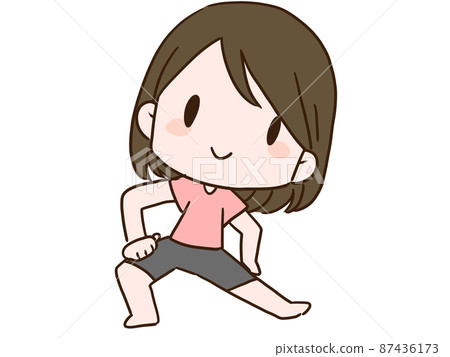 Women stretching Women stretching 87436173