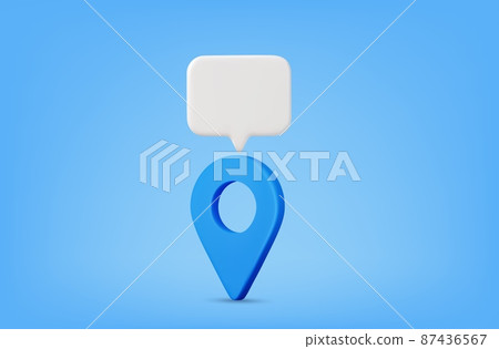 3D Realistic Location map pin gps pointer markers 87436567