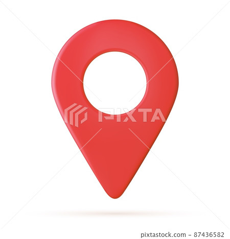 3D Realistic Location map pin gps pointer markers 3D Realistic Location map pin gps pointer markers 87436582
