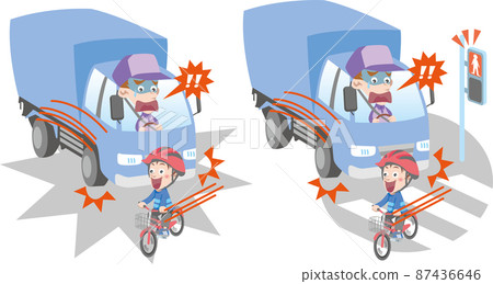 Traffic safety <Personal injury, children (bicycles) and truck drivers> 87436646