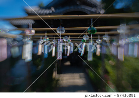 A wind chimes festival shot at Ogasa Kannon in Kashihara City, Nara Prefecture 87436891