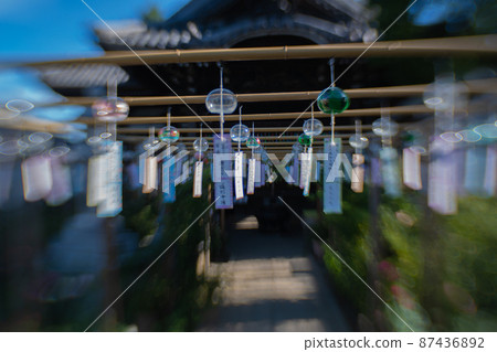 A wind chimes festival shot at Ogasa Kannon in Kashihara City, Nara Prefecture 87436892